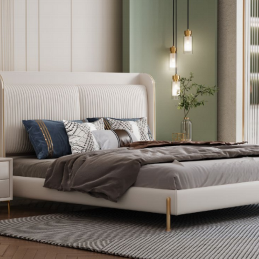 Luxury Redefined: Italian-Style Adjustable Bed with Premium Fabric-海智集-
