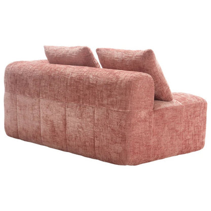 UNITED WE WIN Chenille Loveseat Sofa,Minimalist Modular Couches Sleeper for Living Room Bedroom Apartment Lounge-海智集-Default-