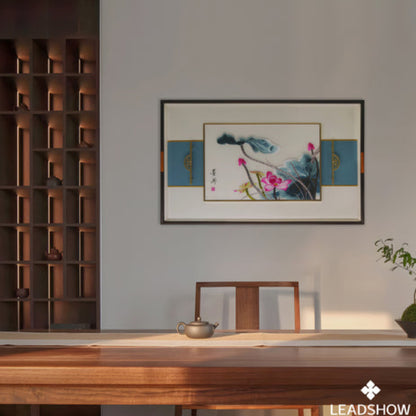 New Chinese Style Embroidered Wall Art - Handmade Silk Embroidery Painting with Rosewood Frame, Oriental Home Decor for Living Room & Bedroom-海智集-