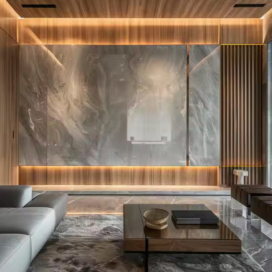 High Quality Wood Grain Designs Laminated Spc Wpc Ceiling Pvc Flexible Plastic Sheet Wall Panel-海智集-
