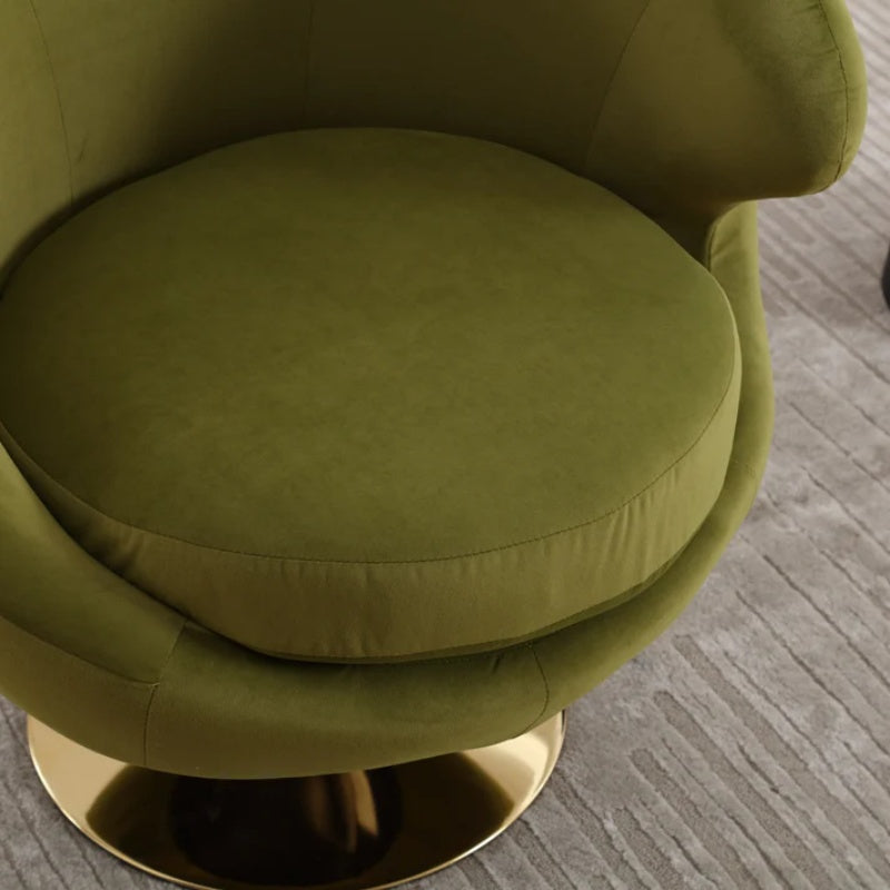 360 Degree Swivel Cuddle Barrel Accent Chairs, Round Armchairs with Wide Upholstered, Fluffy Fabric Chair for Living Room, Bedroom, Office, Waiting Rooms-海智集-Default-