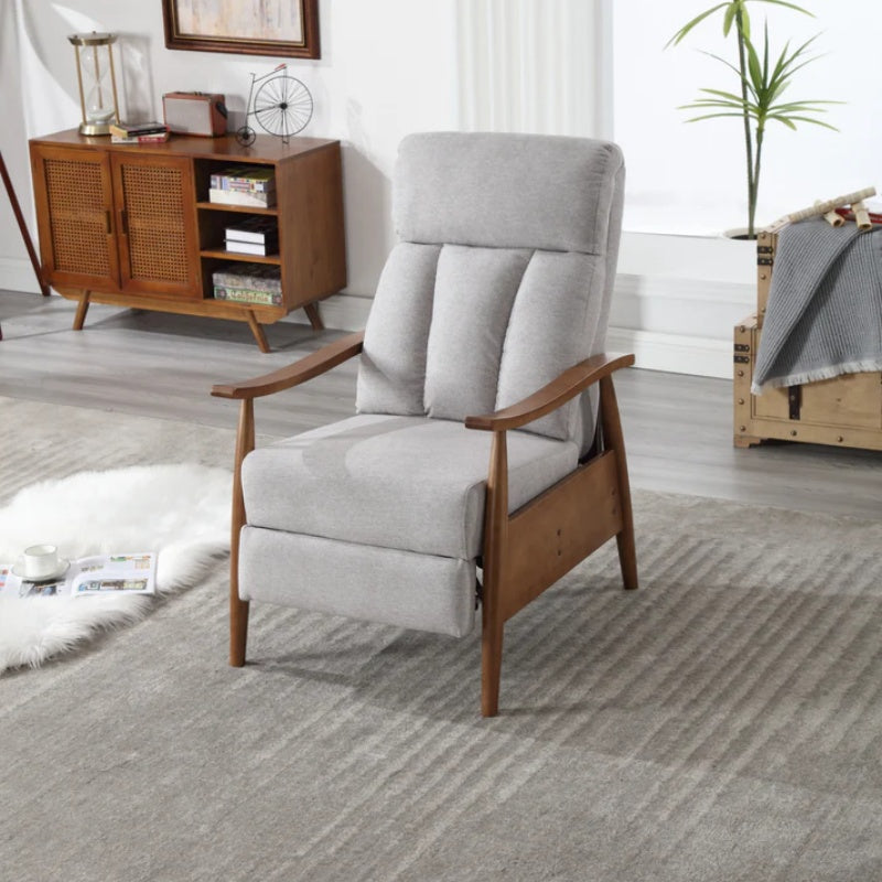 COOLMORE Wood Frame Armchair, Modern Accent Chair Lounge Chair for Living Room-海智集-Default-
