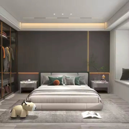 Hot in the USA Solid Core Wpc Decorative Interior Soundproof Bedroom Pvc Leather Grain Panels Wall-海智集-