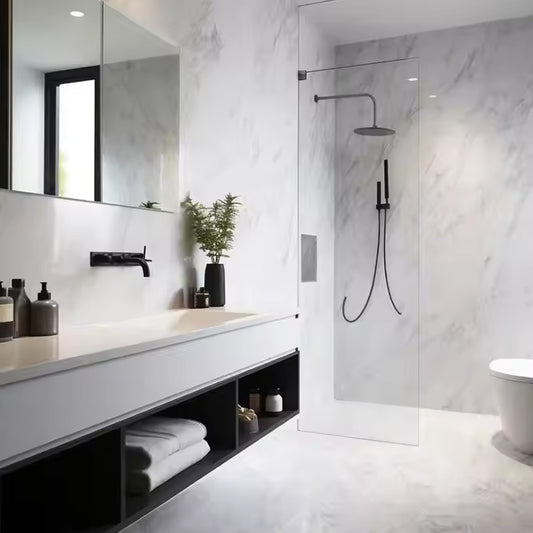 Luxury Waterproof Decorative Wood Plastic Interior Spc Marble Wall Covering Wpc Panels Board-海智集-