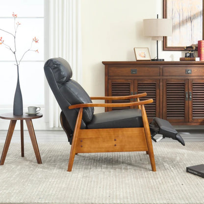 COOLMORE Wood Frame Armchair, Modern Accent Chair Lounge Chair for Living Room-海智集-Default-