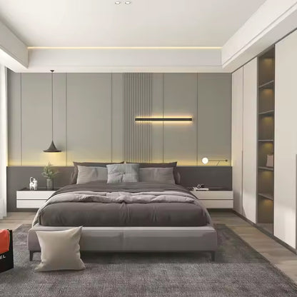 OEM Vinyl Bedroom Fabric Room Tv Modern Luxury Wpc Interior Wood Indoor Wall Board Panel-海智集-