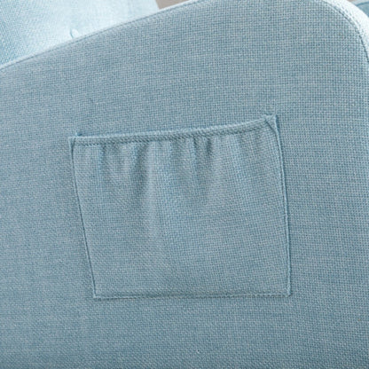 High Back Rocking Chair Nursery Chair .Comfortable Rocker Fabric Padded Seat .Modern High Back Armchair-海智集-Default-