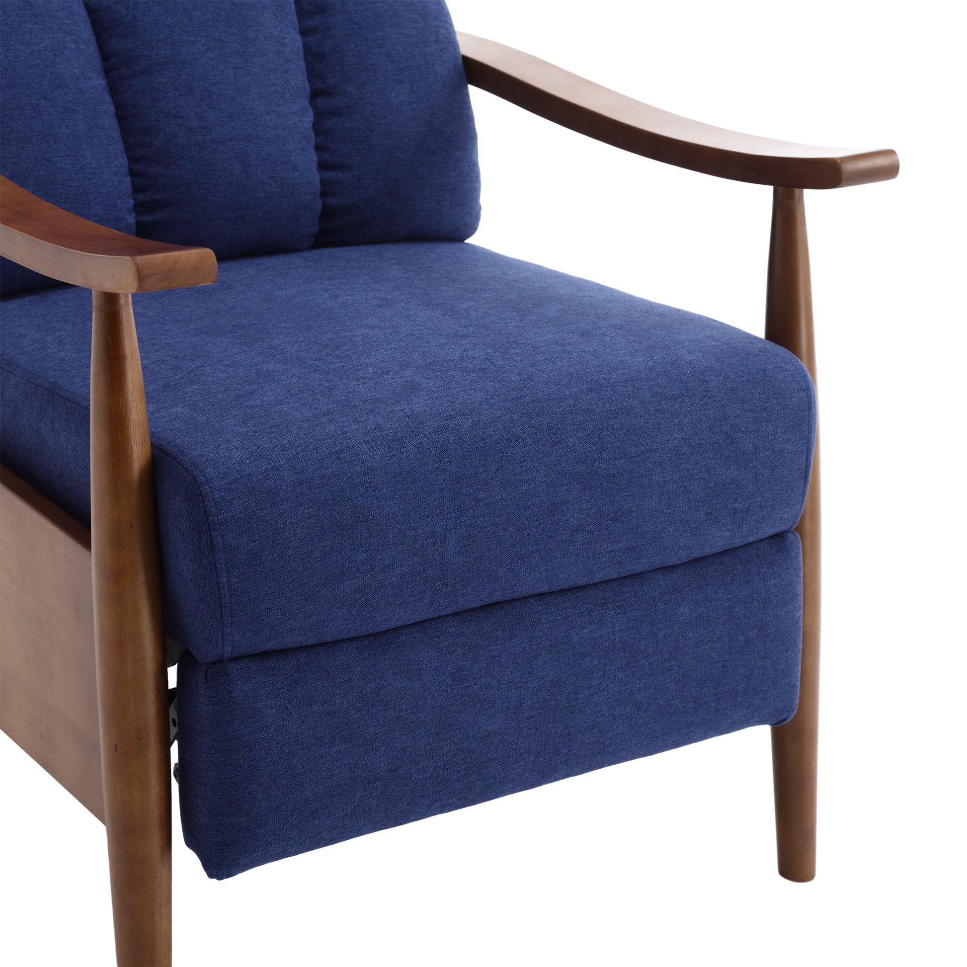 COOLMORE Wood Frame Armchair, Modern Accent Chair Lounge Chair for Living Room-海智集-Default-