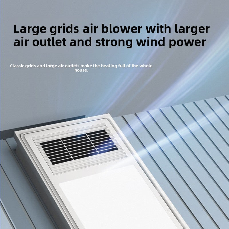 Dedicated Bathroom Heater Integrated Ceiling Exhaust Fan Lighting LED Light All-in-One Five-in-One Bathroom Toilet Warm Air Ventilation-Kitchen & Bathroom-海智集-Dual-core power [key switch] 2550W-