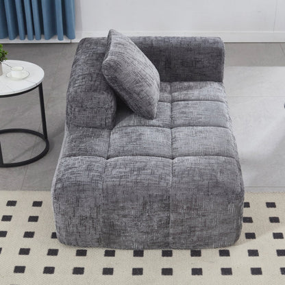 UNITED WE WIN Chenille Loveseat Sofa,Minimalist Modular Couches Sleeper for Living Room Bedroom Apartment Lounge-海智集-Default-
