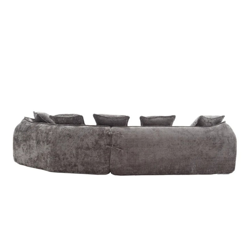 Modular Sectional Sofa, U-Shaped Couch with Sofa for five & Pillows, Modern Minimalist chenille Fabric Large Comfy Cloud Sofas, Living Room Furniture Sets-海智集-Default-