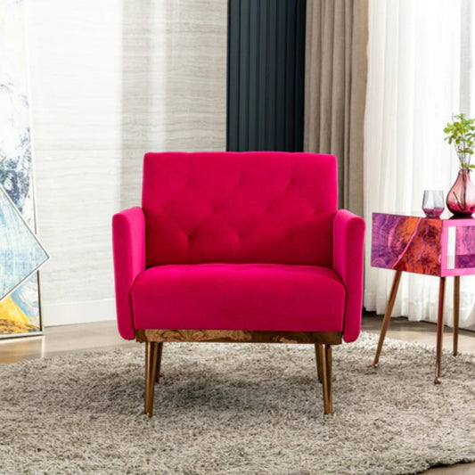 COOLMORE Accent Chair ,leisure single sofa with Rose Golden feet-海智集-Default-