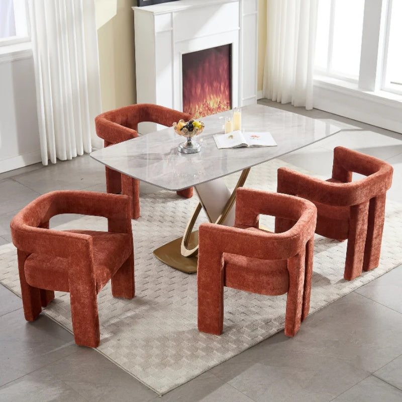 Campcraft Contemporary Designed Fabric Upholstered Accent/Dining Chair /Barrel Side Chairs Kitchen Armchair for Living Room 2PC/SET-海智集-Default-