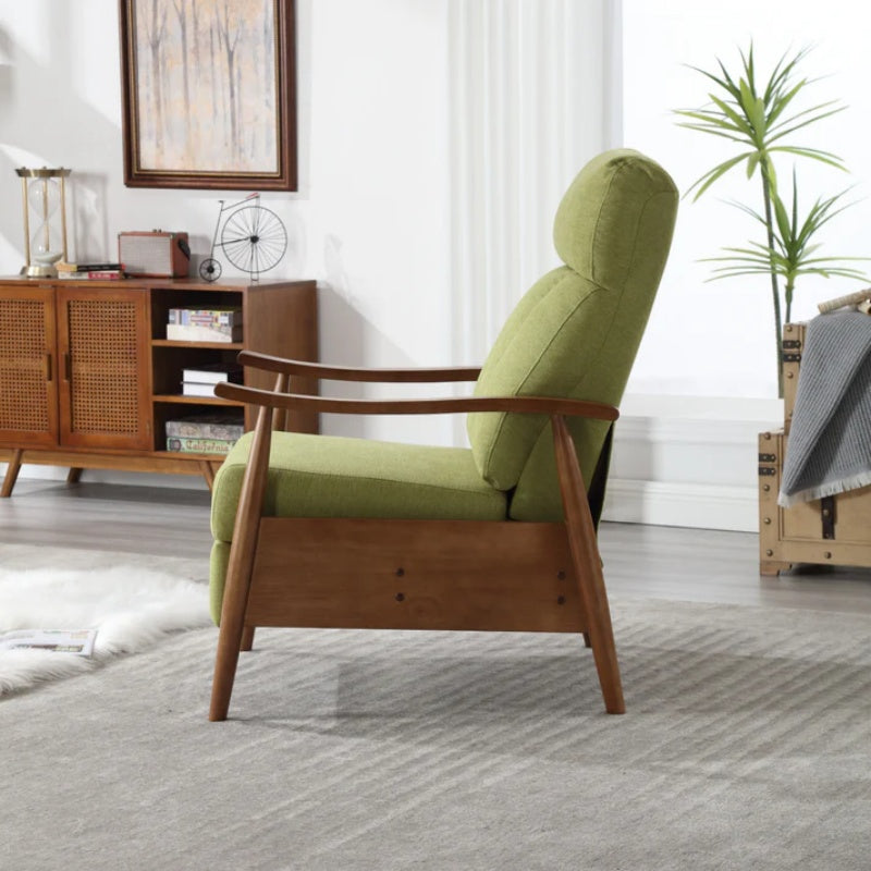 COOLMORE Wood Frame Armchair, Modern Accent Chair Lounge Chair for Living Room-海智集-Default-