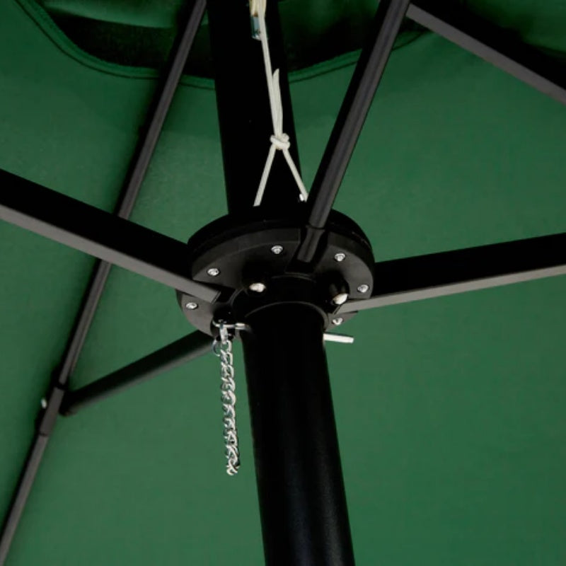 14.8 Ft Double Sided Outdoor Umbrella Rectangular Large with Crank ( Dark green)(No Base)-海智集-Default-