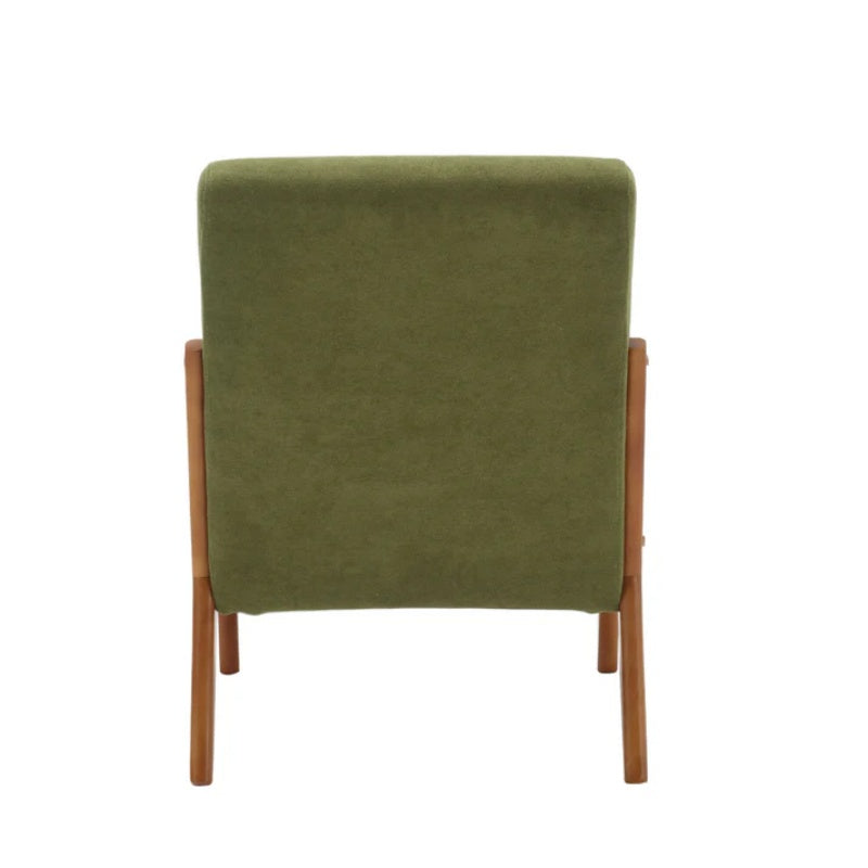 COOLMORE Modern Accent Chair, Solid Wood Padding Lounge Armchairs With One pillow for Living Room, Bedroom, Guest Room (Green)-海智集-Default-