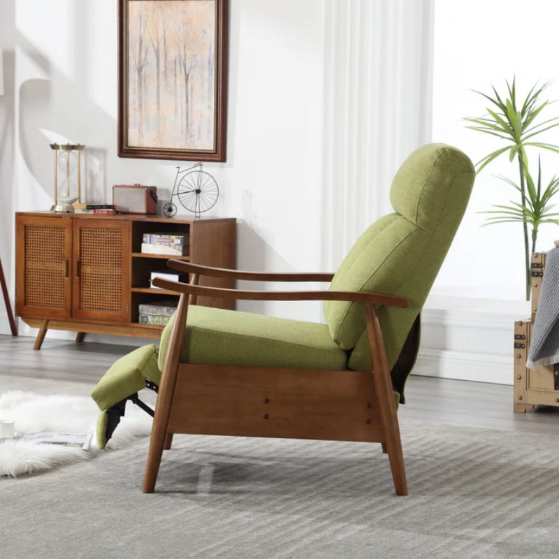 COOLMORE Wood Frame Armchair, Modern Accent Chair Lounge Chair for Living Room-海智集-Default-