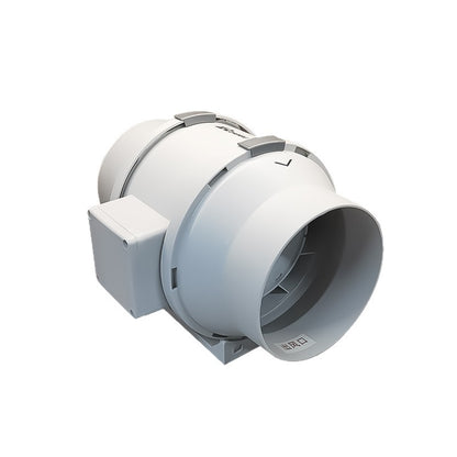 Powerful Duct Fan Axial Centrifugal Silent Bathroom Extractor Fan 10inch 12inch 20inch Ventilation Exhaust Fan-Kitchen & Bathroom-海智集-100 white - free tube, buckle-