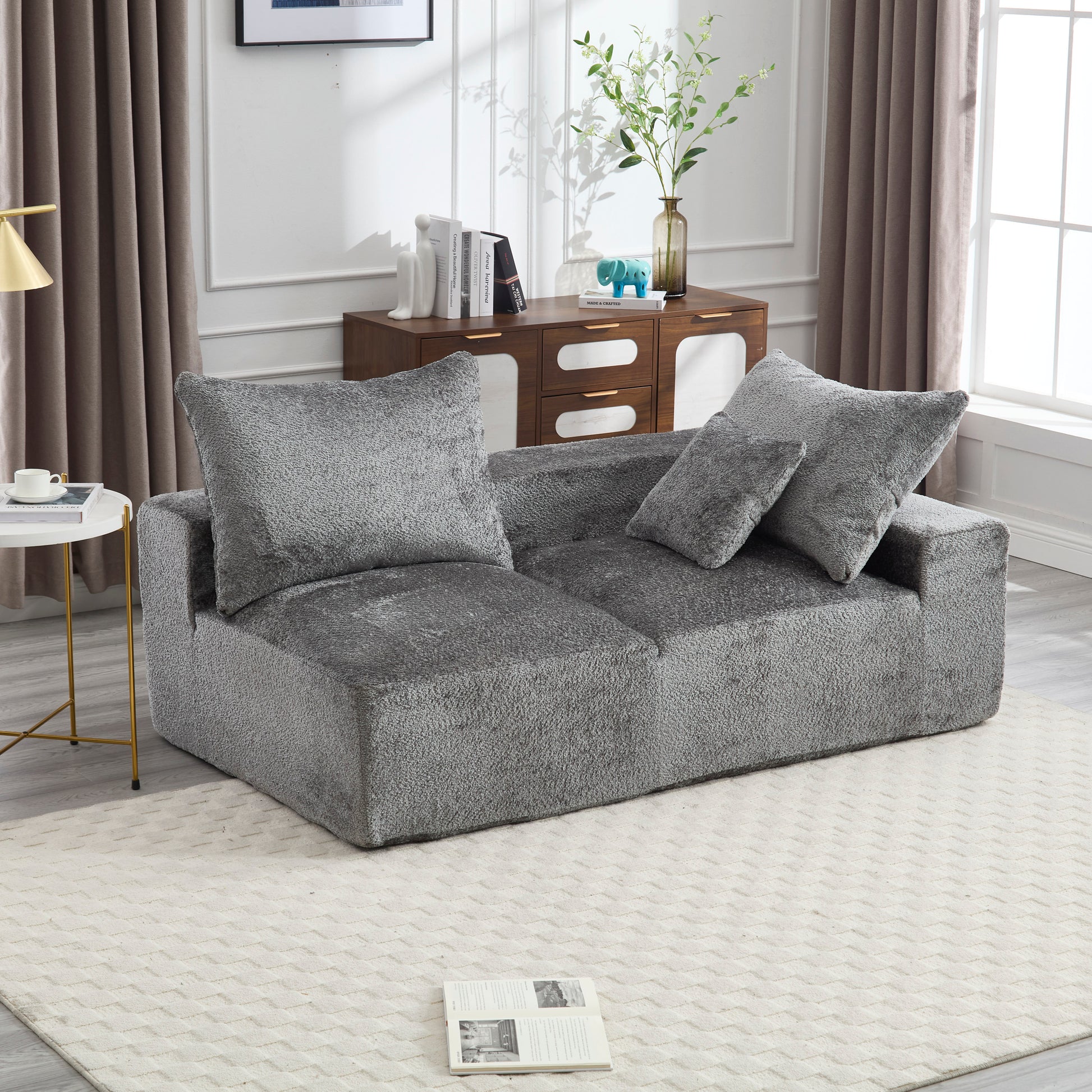 UNITED WE WIN Exquisite fabric technology, intimate two-person design, lazy leisure sitting, free combination of flexible and changeable, a wide range of scene applicability of the sofa-海智集-Default-