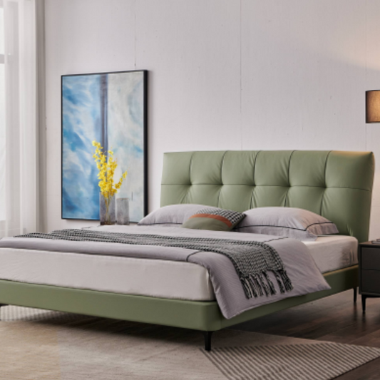 Modern Elegance Meets Function: Italian Adjustable Leather Bed-海智集-