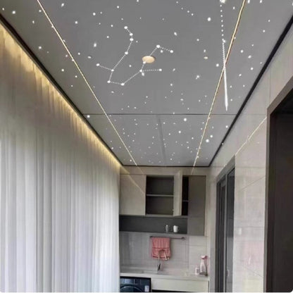 Gypsum board starry sky ceiling, full sky star audio-visual room, cinema, children's room, bedroom, living room, ceiling, suspended ceiling, fiber optic lamp-海智集-