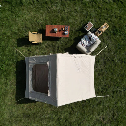 Inflatable Camping Tent Easy Setup 4 Season Glamping Tent with High Performance Inflatable Structure 4-6 Persons Waterproof Windproof Outdoor Self-Supporting Blow up Tent Air Tent Portable House Beige-海智集-Default-