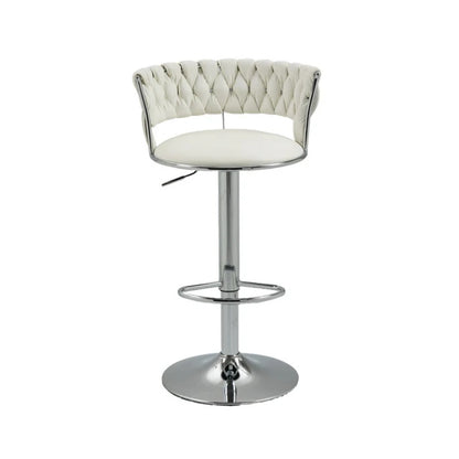 COOLMORE Swivel Bar Stools Set of 2 Adjustable Counter Height Chairs with Footrest for Kitchen, Dining Room 2PC/SET-海智集-Default-