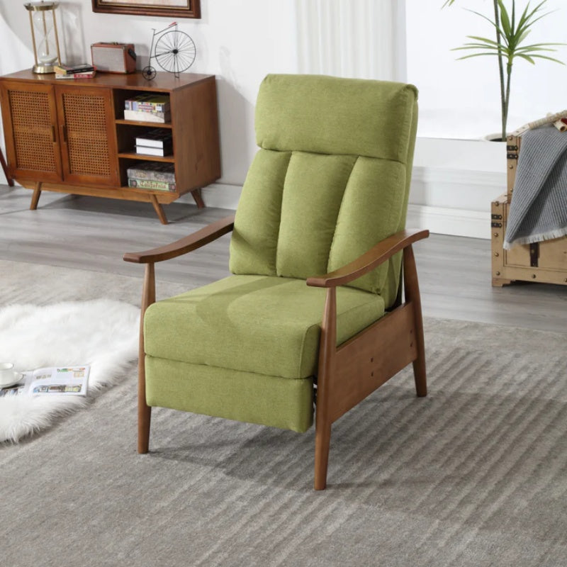 COOLMORE Wood Frame Armchair, Modern Accent Chair Lounge Chair for Living Room-海智集-Default-