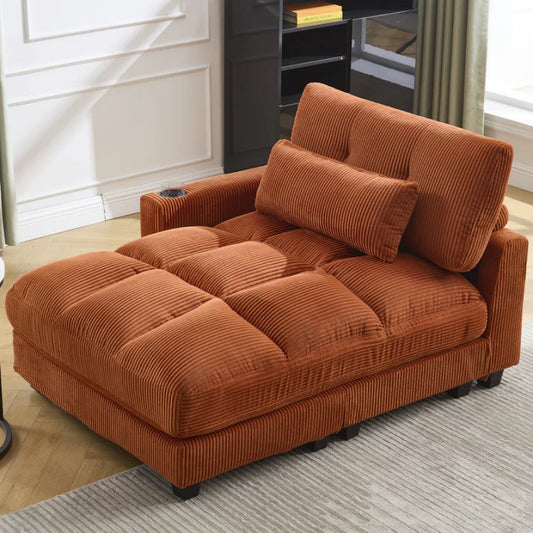 UNITED WE WIN Sleeper Sofa Couch Bed,Oversized Chaise Lounge Chair Cozy Cloud Couch-海智集-Default-