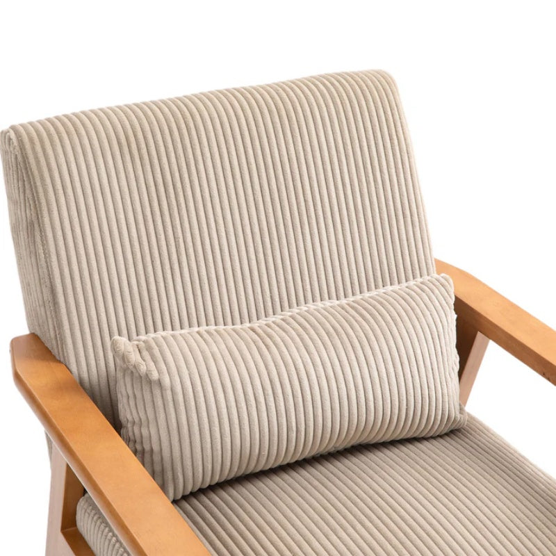 Leisure Chair with Solid Wood Armrest and Feet, Leisure chair, wood frame, velvet, solid rubber wood legs, Mid-Century Modern Accent chair, for Living Room Bedroom Studio chair,Two packs-海智集-Default-