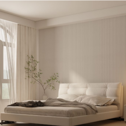 Luo LAN SeriesItalian Light Luxury Matte Cloth Bed 1930 # 226 * 194 * 102 (Single bed without bedside table-海智集-