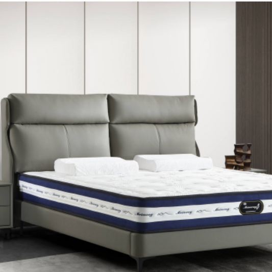 Luo LAN SeriesItalian Light Luxury Leather Bed 6175 # 222 * 190 * 1 18 (Single bed without bedside table-海智集-