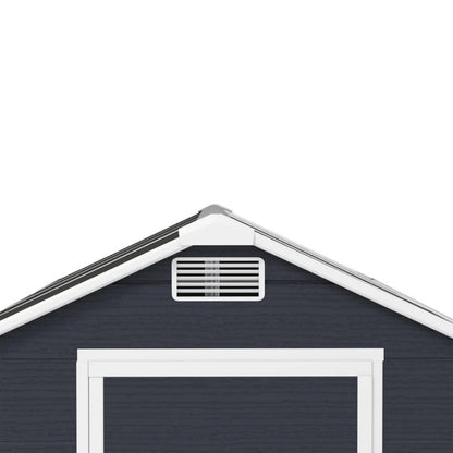 Campcraft 4*8ft resin storage shed, high quality pp material, strong structure, waterproof, rust and UV proof, large storage space, 12mm thick pp board, HD window lighting Dark gray-海智集-Default-