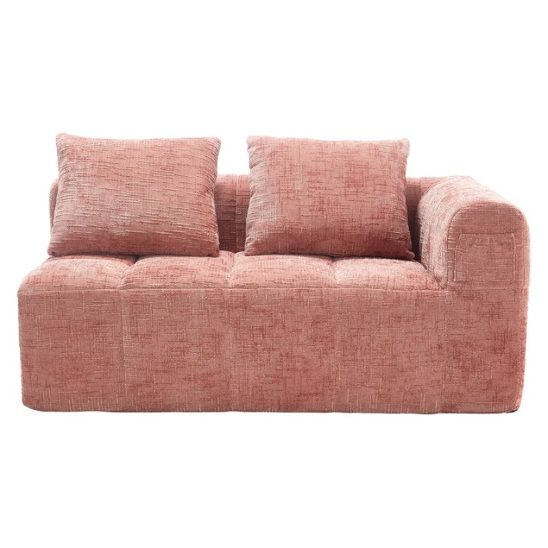UNITED WE WIN Chenille Loveseat Sofa,Minimalist Modular Couches Sleeper for Living Room Bedroom Apartment Lounge-海智集-Default-