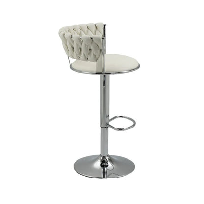 COOLMORE Swivel Bar Stools Set of 2 Adjustable Counter Height Chairs with Footrest for Kitchen, Dining Room 2PC/SET-海智集-Default-