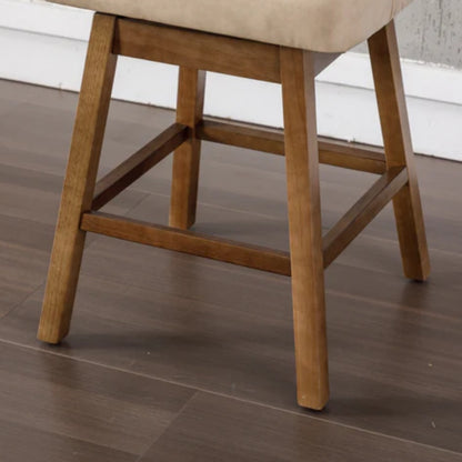 COOLMORE Bar Stools Set of 2 Counter Height Chairs with Footrest for Kitchen, Dining Room And 360 Degree Swivel-海智集-Default-