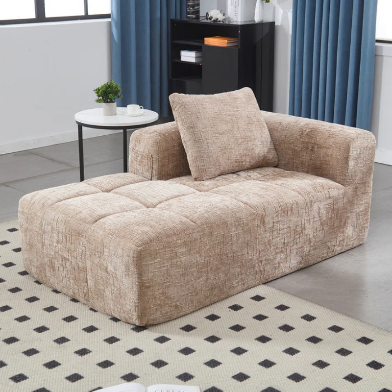 UNITED WE WIN Chenille Loveseat Sofa,Minimalist Modular Couches Sleeper for Living Room Bedroom Apartment Lounge-海智集-Default-