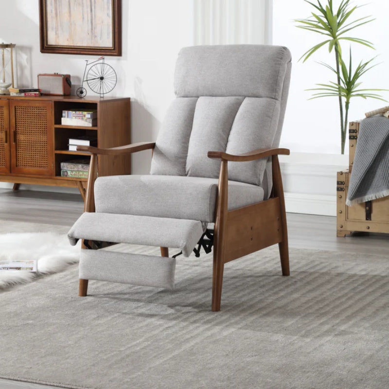 COOLMORE Wood Frame Armchair, Modern Accent Chair Lounge Chair for Living Room-海智集-Default-