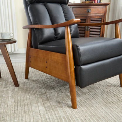 COOLMORE Wood Frame Armchair, Modern Accent Chair Lounge Chair for Living Room-海智集-Default-