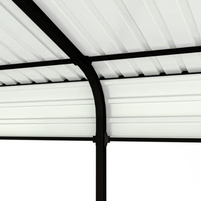 Metal Carport 12×20 Car Port, Outdoor Storage Heavy Duty Metal Canopy Multi-Use Garage Shed for Car and Truck, Carport Kit with Galvanized Steel Roof Building and Frame-海智集-Default-
