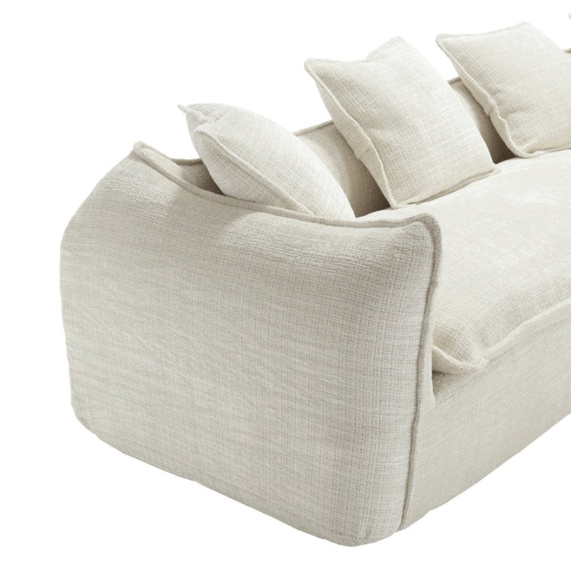 Modular Sectional Sofa, U-Shaped Couch with Sofa for five & Pillows, Modern Minimalist chenille Fabric Large Comfy Cloud Sofas, Living Room Furniture Sets-海智集-Default-