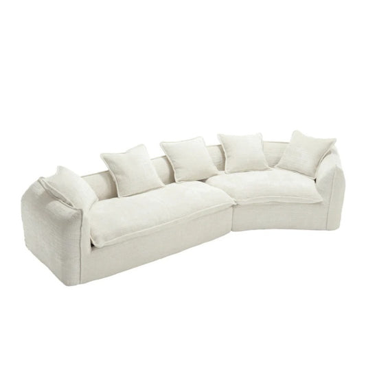 Modular Sectional Sofa, U-Shaped Couch with Sofa for five & Pillows, Modern Minimalist chenille Fabric Large Comfy Cloud Sofas, Living Room Furniture Sets-海智集-Default-