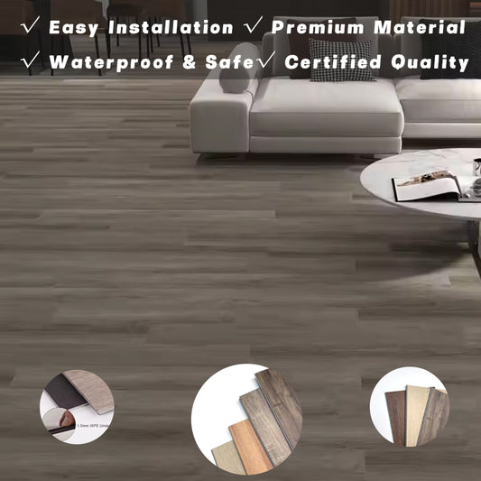 New Design 4mm 5mm 6mm Thickness Vinyl Plastic Plank Floor Click Lock System SPC Flooring Piso Tiles-海智集-