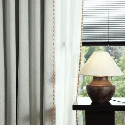 Yun Xin Chan Xin Curtains - Luxurious Antique Style, Light-Blocking with Premium Soft Touch, Cotton-Linen Blend Fabric-海智集-