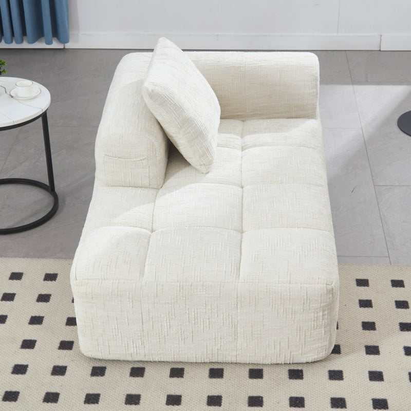 UNITED WE WIN Chenille Loveseat Sofa,Minimalist Modular Couches Sleeper for Living Room Bedroom Apartment Lounge-海智集-Default-