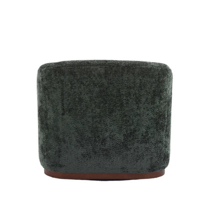 Elegant Swivel Barrel Chair, Comfy Accent Sofa Chair with 360 Degree Swivel, Chenille Fabric, Emerald, 31.5x31.5x27.56 inches-海智集-Default-