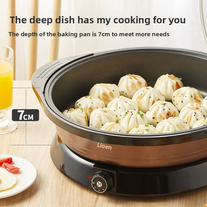 Electric Griddle for Home Use, Deepened and Enlarged Large Electric Frying Pan, Multifunctional Electric Griddle, Pancake Maker, Large Baking Pan, Breakfast Machine, Electric Hot Pot, Multi-purpose Cooker, New Model-海智集-
