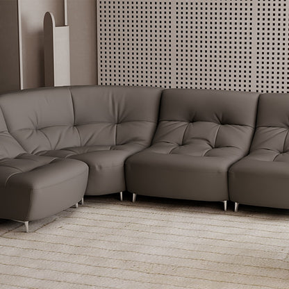 The light luxury leather sofa for the living room is a comfortable Italian soft and modern sofa-海智集-