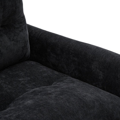 UNITED WE WIN Swivel Barrel Chair - Mid Century Modern Chair, Thick Padded Arm Chair with Solid Metal Base, Comfortable Single Sofa Chair, Swivel Accent Chair for Living Room Bedroom-海智集-Default-