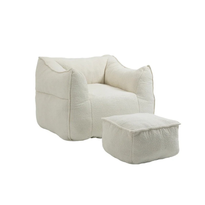 COOLMORE Bean Bag Chair Lazy Sofa/Footstool Durable Comfort Lounger High Back Bean Bag Chair Couch for Adults and Kids, Indoor & Outdoor-海智集-Default-
